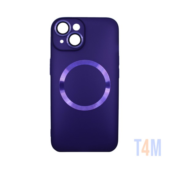 Capa Magnética com Lente de Câmara para Apple iPhone 14 Roxo